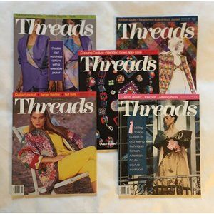 Bundle THREADS Magazine 1992 #38-40 , #42, #43 Vintage